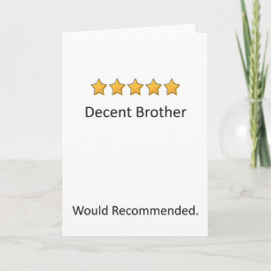 Witzkarte für Bruder Karte