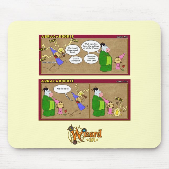 Wizard101 Abracadoodle Comic Mousepad (Vorne)