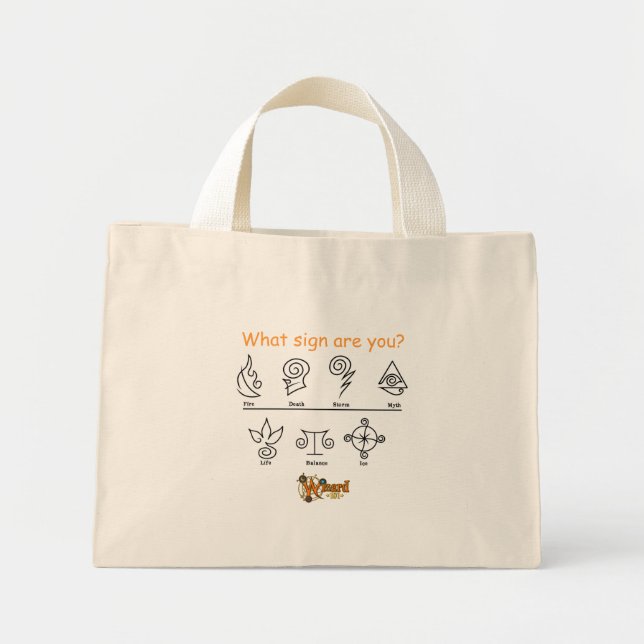 Wizard101 Bag - Was für ein Zeichen sind Sie? Mini Stoffbeutel (Vorne)