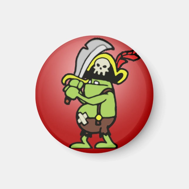 Wizard101 Doodle Pirate Gobbler Magnet (Vorne)