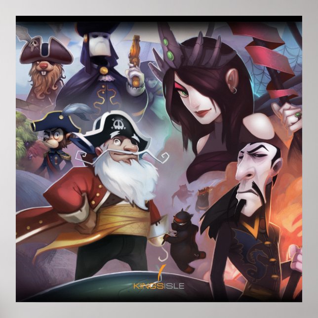 Wizard101 Pirate101 Kombinationspopster Poster (Vorne)