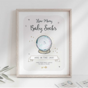 Wizard Baby Shower Wie viele Socken sind im Jar Poster