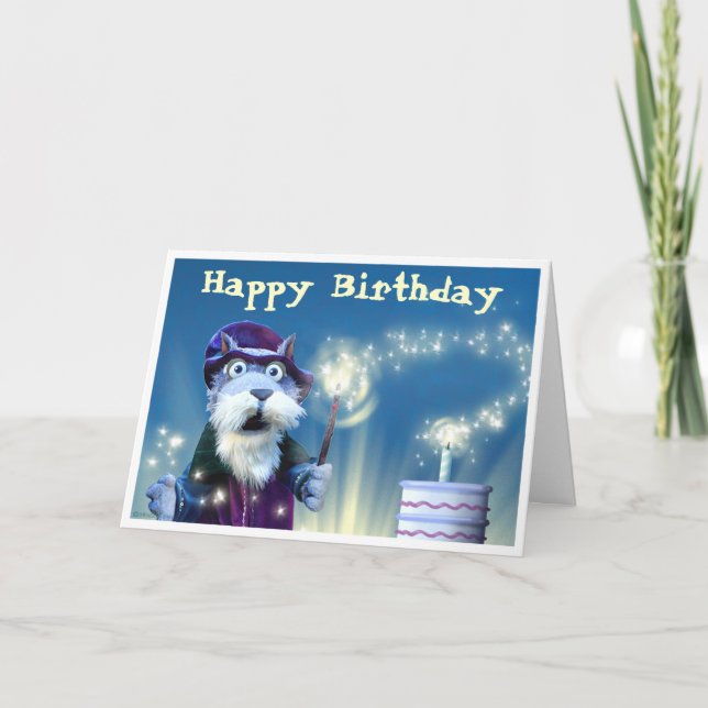 Wizard Birthday Card Karte (Vorderseite)