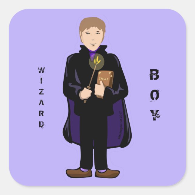 Wizard Boy Sticker (Vorderseite)