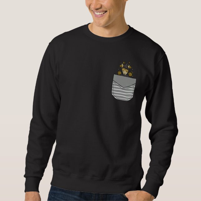 Wizard Cat In Pocket Sweatshirt (Vorderseite)