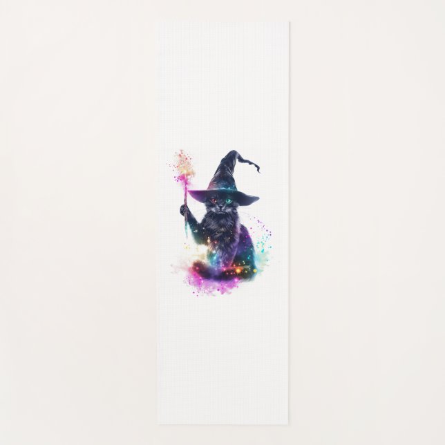 Wizard Cat Magic Yogamatte (Vorderseite)