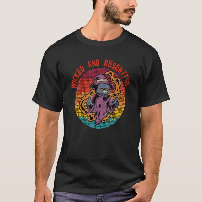 Wizard cat witch T-Shirt (Vorderseite)