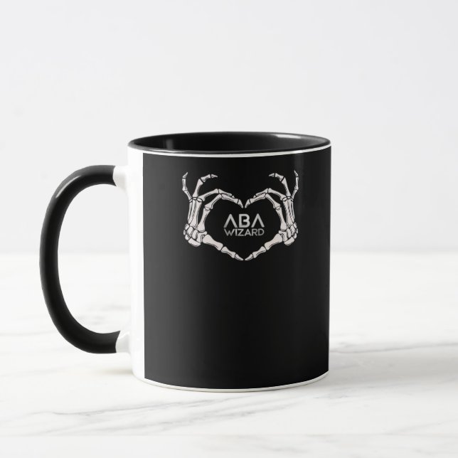 Wizard Classic - Skeleton Hands Herz Tasse (Links)