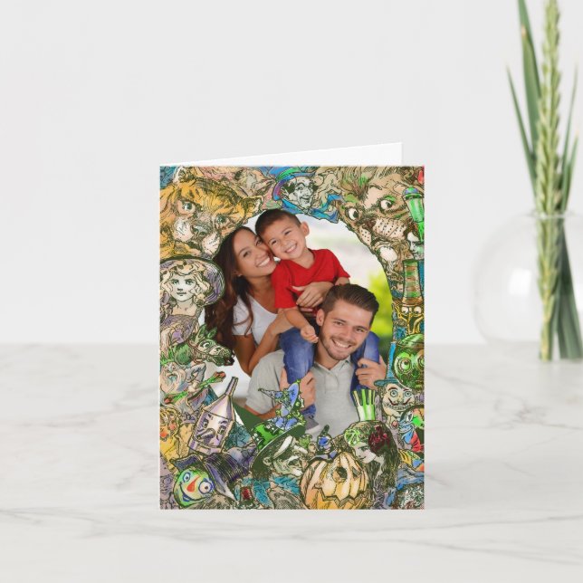 WIZARD DER OZ FAMILIENWEIHNACHTKARTE + IHR FOTO KARTE (Vorderseite)