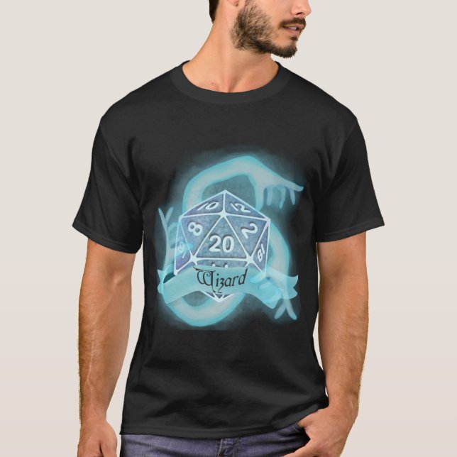Wizard Dungeons and Dragons dice T-Shirt (Vorderseite)