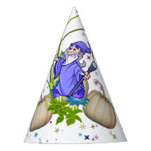 Wizard Fall Pumpkins Twinkling Stars Party Hat