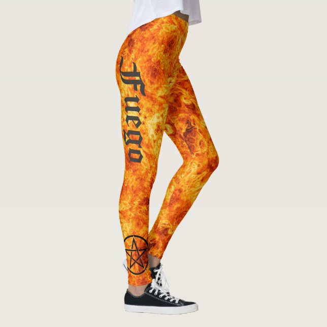 Wizard Fire FUEGO Leggings, die Joggen Spin laufen Leggings (Rechts)