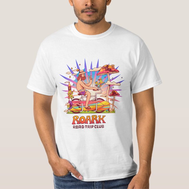Wizard Frogs & Whimsical Waves Fantasy T-Shirt (Vorderseite)