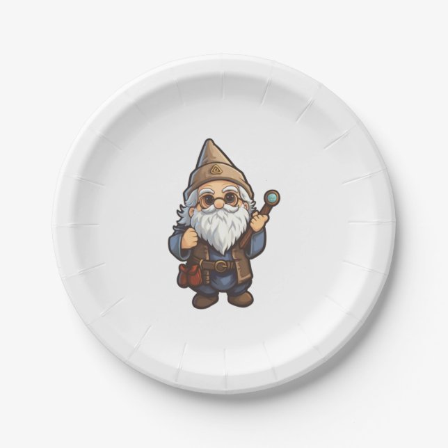 Wizard Gnome Pappteller (Vorderseite)