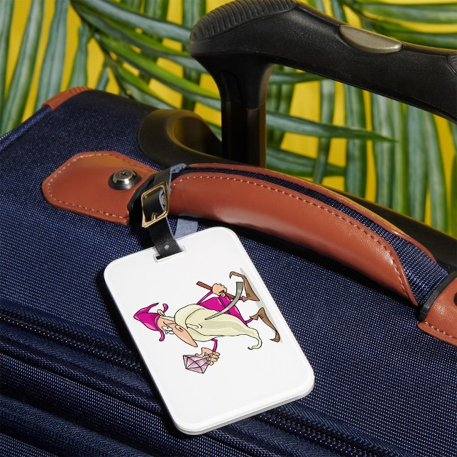 Wizard Gnome with Large Diamond Gemstone Gepäckanhänger (Von Creator hochgeladen)