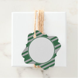 Wizard Green und Grau Blank Extravagant Square Geschenkanhänger