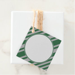 Wizard Green und Grau Blank Square Geschenkanhänger
