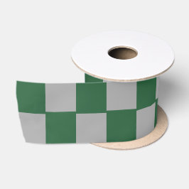 Wizard Green und Grau Checkered Satinband
