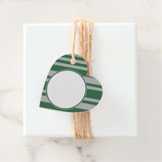 Wizard Green und Grey Blank Heart Geschenkanhänger (Beispiel)