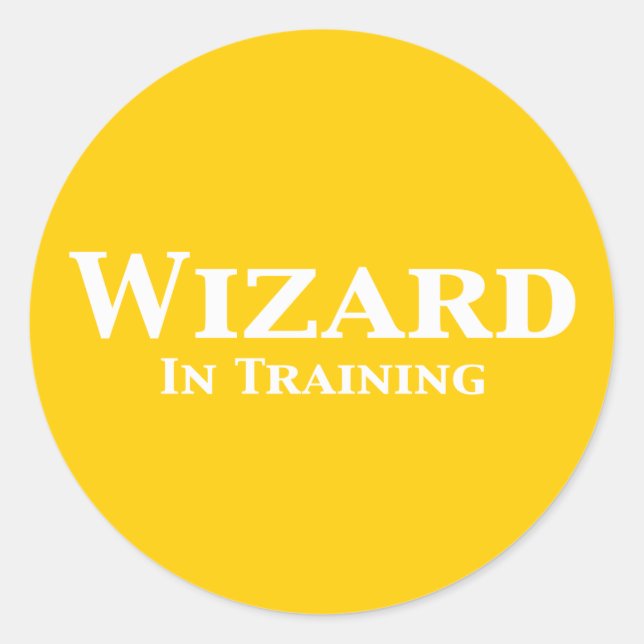 Wizard in Training Geschenke Runder Aufkleber (Vorderseite)