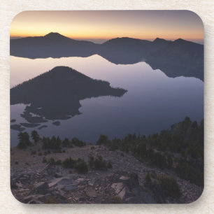 Wizard Island bei Morgengrauen, Crater Lake Nation Getränkeuntersetzer