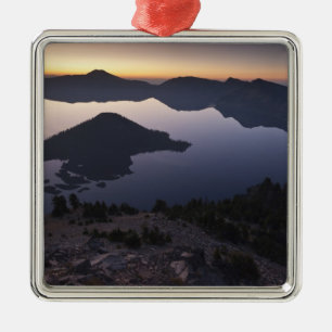 Wizard Island im Morgengrauen, Crater Lake Nationa Ornament Aus Metall