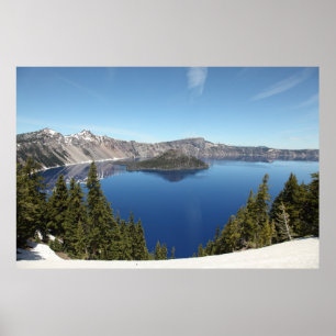 Wizard Island on Crater Lake Poster
