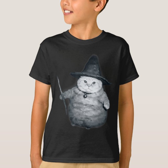 Wizard Kitten Meme Chonk Witch Cat Meme Stud Brain T-Shirt (Vorderseite)