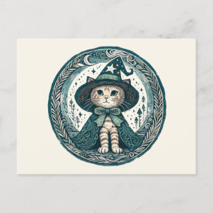 Wizard Kitty cat Postkarte