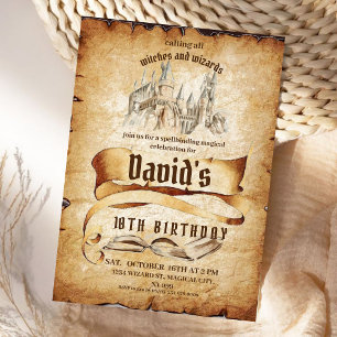 Wizard Magical Fabulous Kindergeburtstag Party Einladung