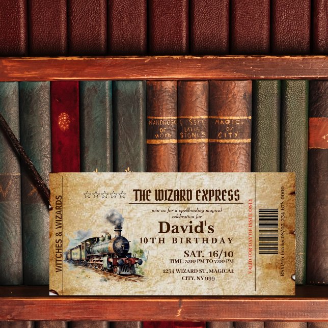 Wizard Magical Fabulous Kindergeburtstag Party Feiertagskarte (Von Creator hochgeladen)