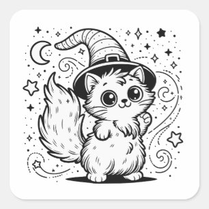 Wizard Niedlich Cat Sticker