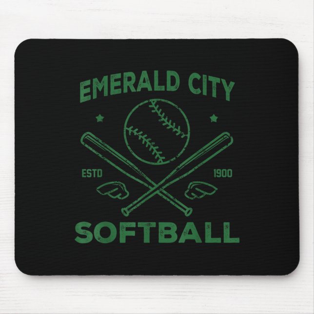 Wizard Of Oz Emerald City Softball Costume Hallowe Mousepad (Vorne)