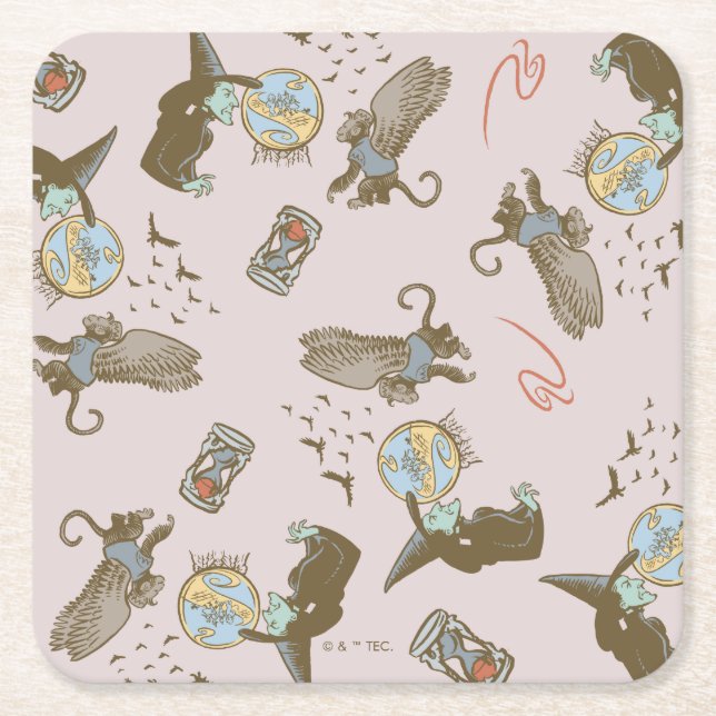 Wizard of Oz™ Wicked Witch™ Crystal Ball Pattern Rechteckiger Pappuntersetzer (Vorderseite)
