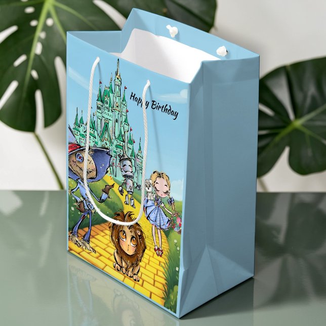 Wizard Of Oz Yellow Brick Road Birthday Gift Bag Mittlere Geschenktüte (Von Creator hochgeladen)