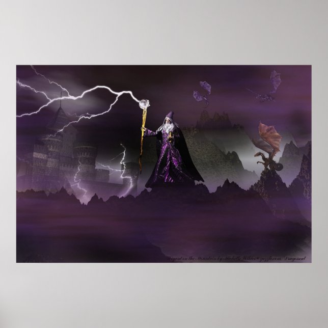Wizard on the Mountain Poster By Michelle Wilder (Vorne)