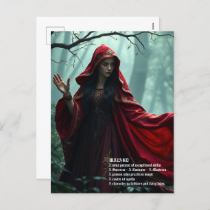 Wizard Postcard Feiertagspostkarte