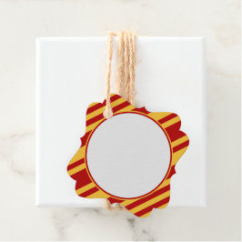 Wizard Red and Gold Blank Extravagant Square Geschenkanhänger