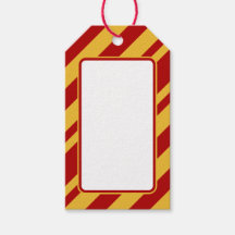 Wizard Red and Gold Blank Gift Tag