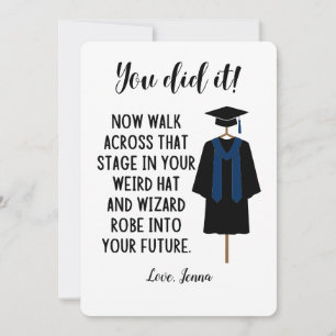 Wizard Robe and Hat Abschluss Funny Custom Card Feiertagskarte