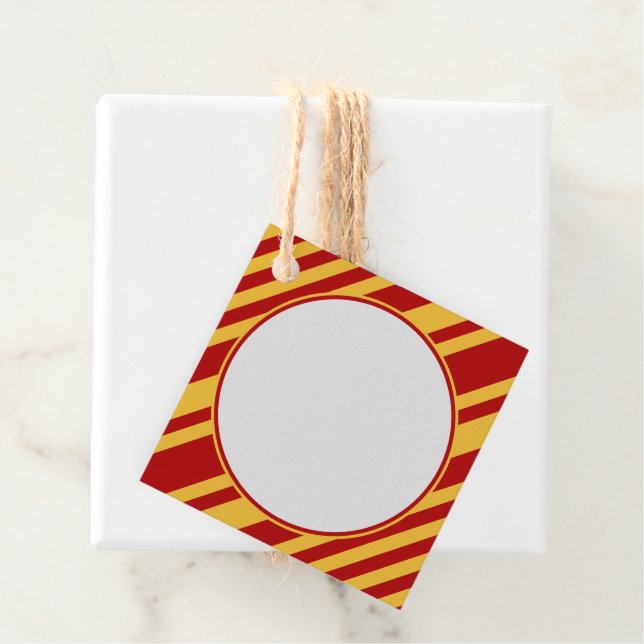 Wizard Rot und Gold Blank Square Geschenkanhänger (Beispiel)