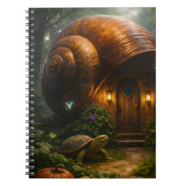 Wizard snail shell cottage enchanted forest spiral notizblock