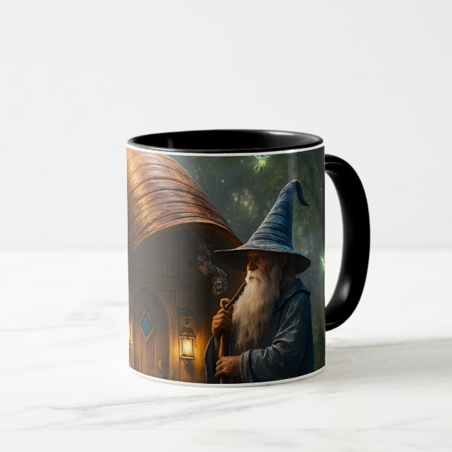 Wizard snail shell cottage fantasy black combo tasse (VorderseiteRechts)