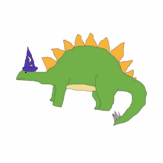 Wizard Stegosaurus Skulptur Freistehende Fotoskulptur (Vorne)