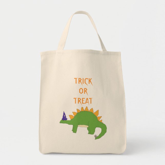 Wizard Stegosaurus Trick-oder-Leckerei-Tasche Tragetasche (Vorne)