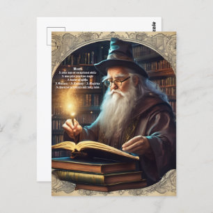 Wizard Study Postkarte