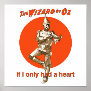 Wizard von Oz Tinman Heart Poster