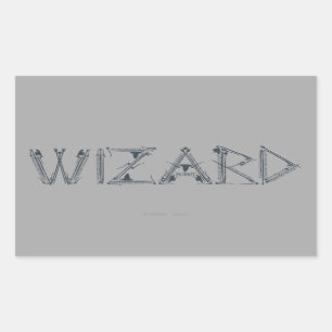 Wizard Weapon Collage Rechteckiger Aufkleber