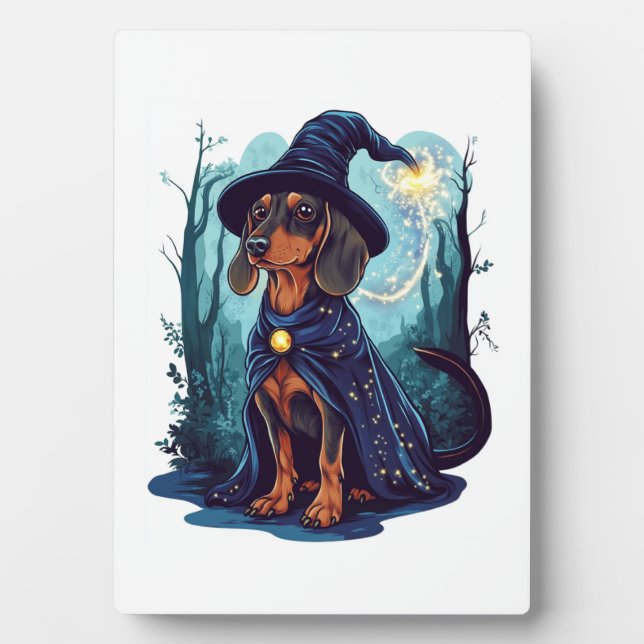 Wizard Wiener � Magical Dachshund Fotoplatte (Vorderseite)