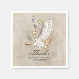 Wizard's Owl Magical Birthday Party Serviette